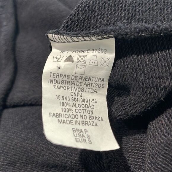 Osklen Rio De Janeiro Black Overlap Hooded Oversized Sweatshirt Sz S - Picture 8 of 9